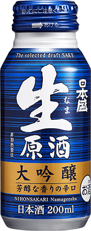 日本盛生原酒大吟醸200mlボトル缶 画像